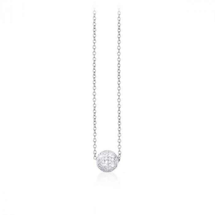 Girocollo halsketten pendente sfera pavè strass - steampuhousenkstore.com