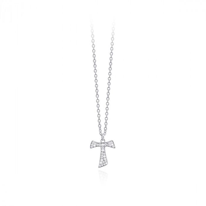 Girocollo pendente croce pavè strass - steampuhousenkstore.com