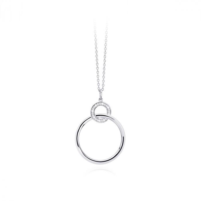 Girocollo pendente 2 cerchi - steampuhousenkstore.com
