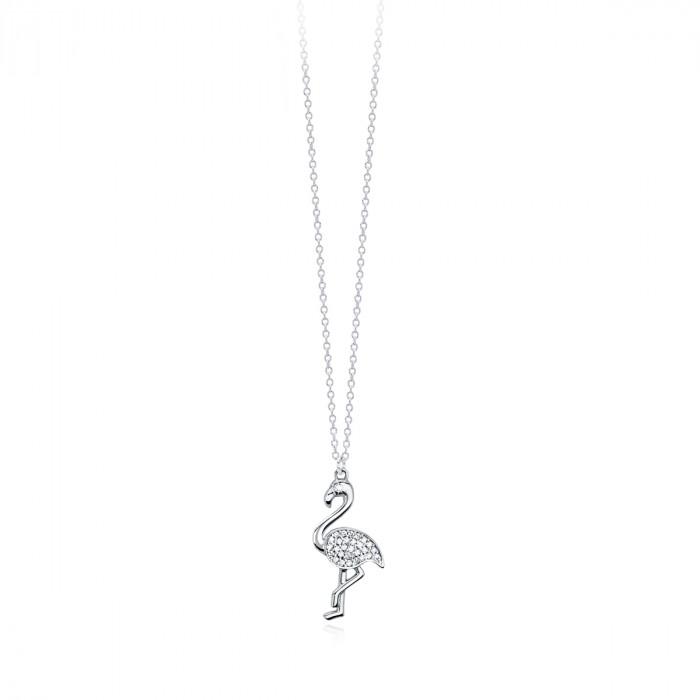 Girocollo pendente struzzo strass - steampuhousenkstore.com