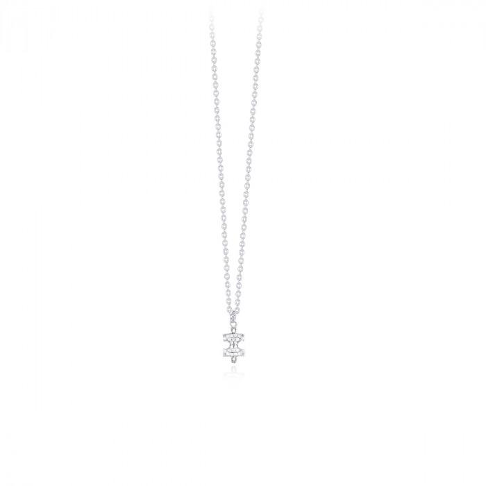 Girocollo halsketten pendente puzzle zirconi - steampuhousenkstore.com