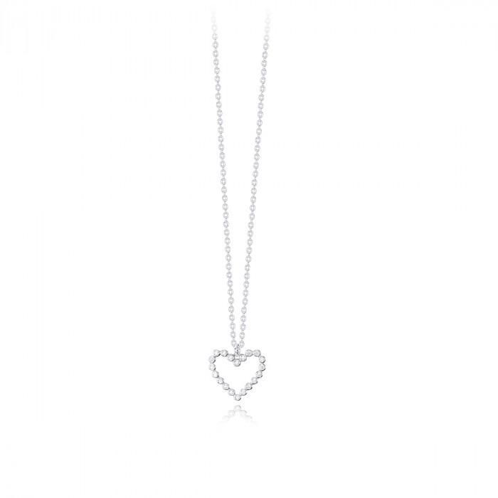 Girocollo halsketten pendente cuore aperto zirconi - steampuhousenkstore.com