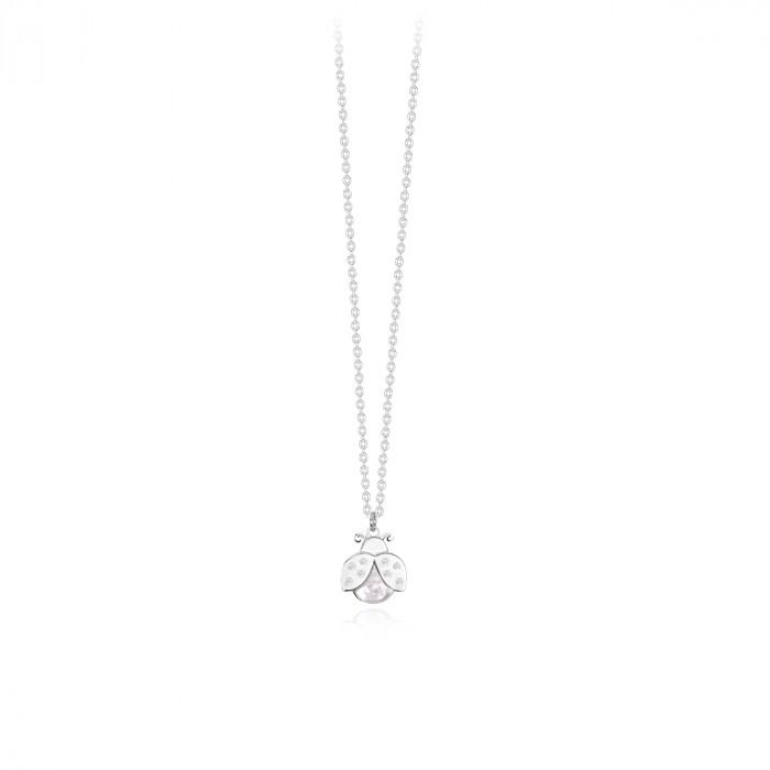 Girocollo halsketten pendente coccinella zirconi - steampuhousenkstore.com