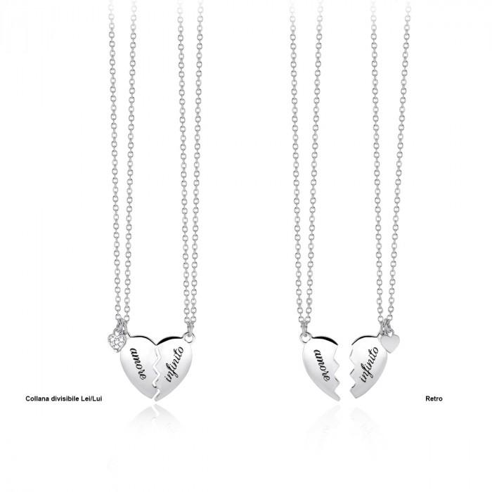 Girocollo halsketten pendente cuore spezzato - steampuhousenkstore.com