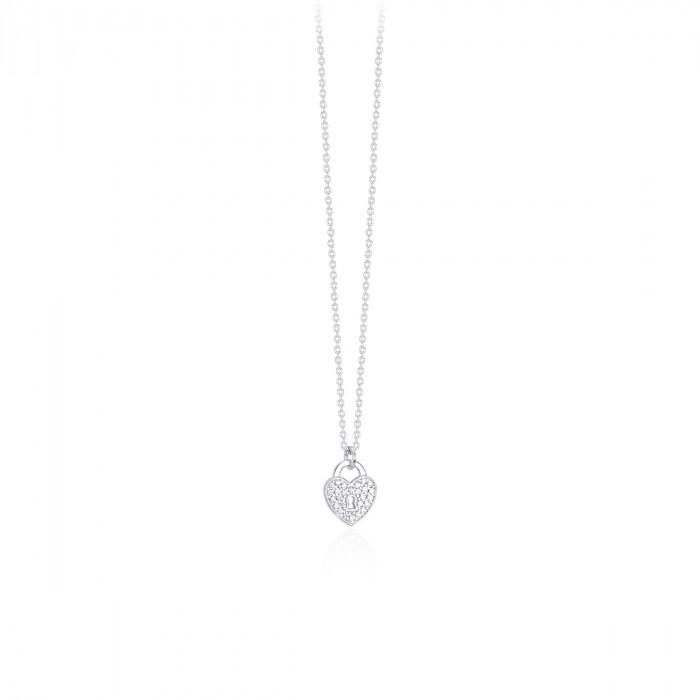 Girocollo pendente cuore strass - steampuhousenkstore.com