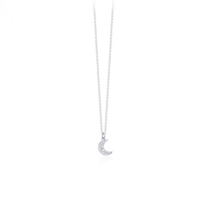 Girocollo pendente luna strass - steampuhousenkstore.com