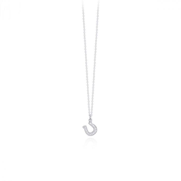 Girocollo pendente ferro di cavallo strass - steampuhousenkstore.com