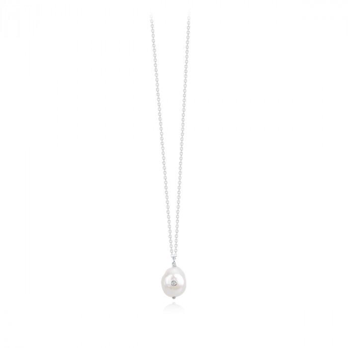 Girocollo pendente perla barocca zircone - steampuhousenkstore.com