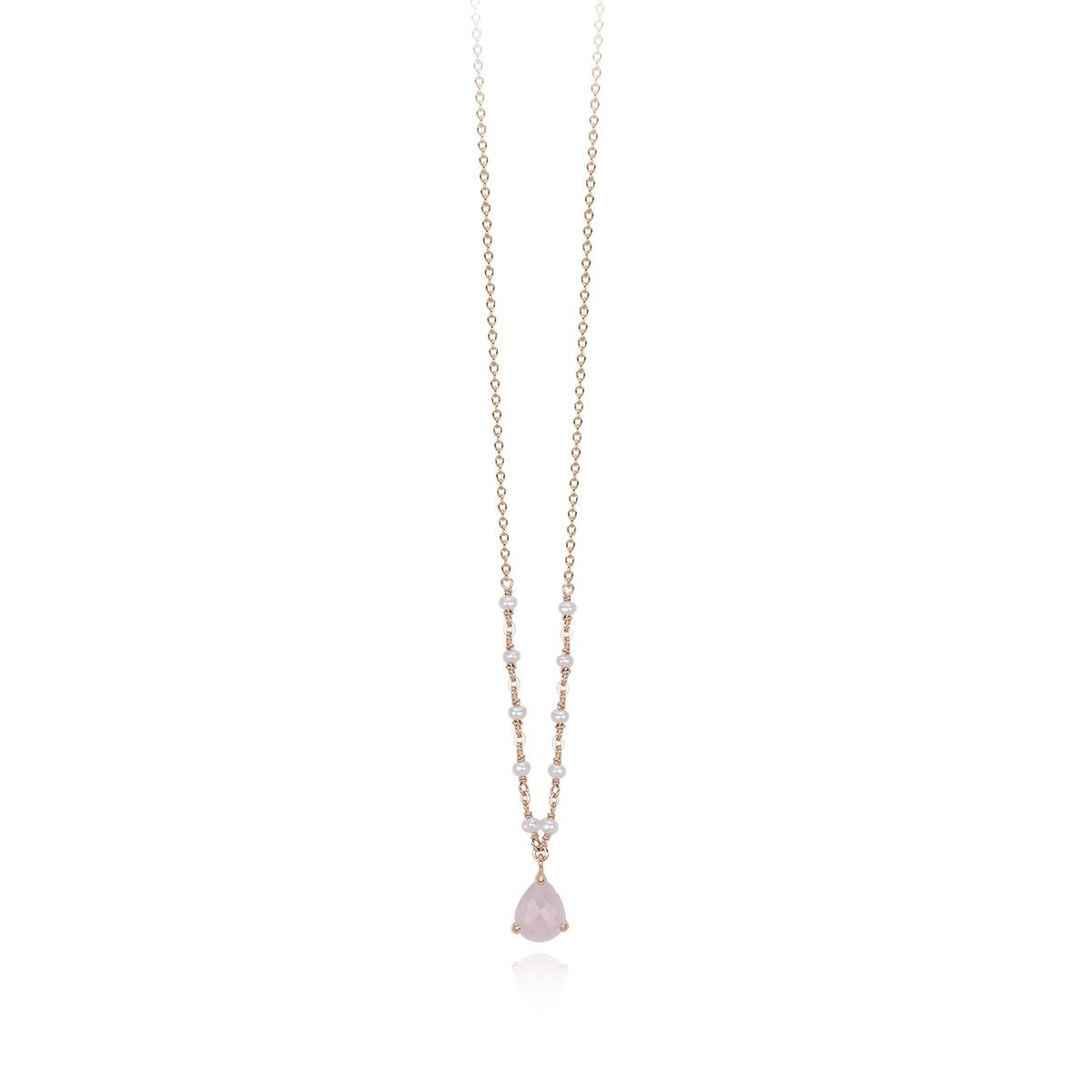 COLLANA CON QUARZO ROSA - steampuhousenkstore.com