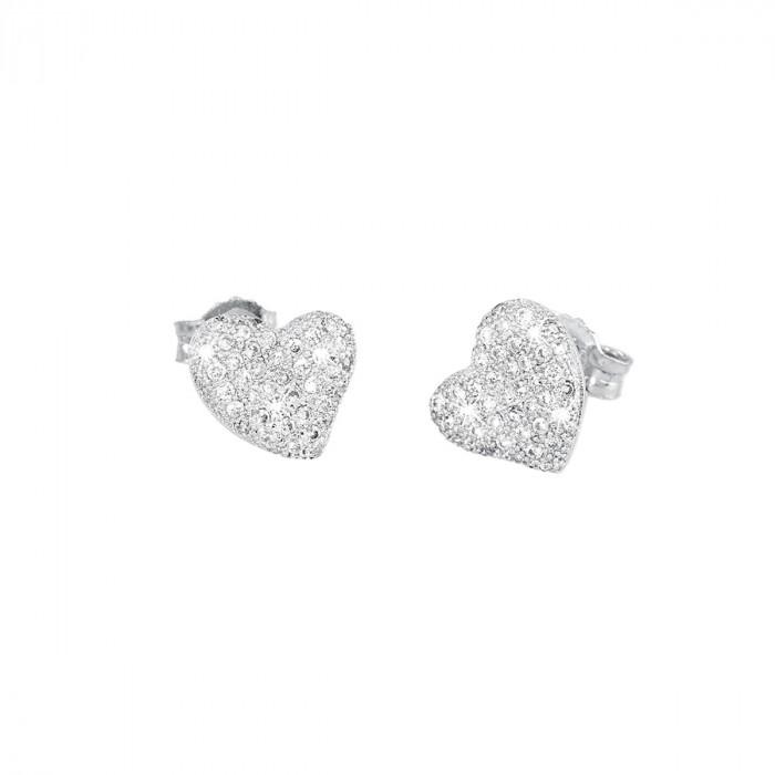 Orecchini cuore pavè strass - steampuhousenkstore.com