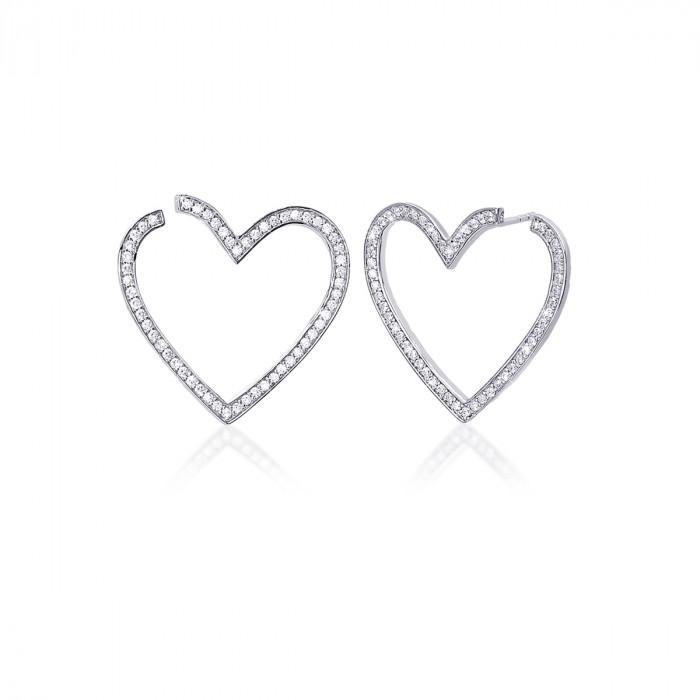 Orecchini cuore strass - steampuhousenkstore.com