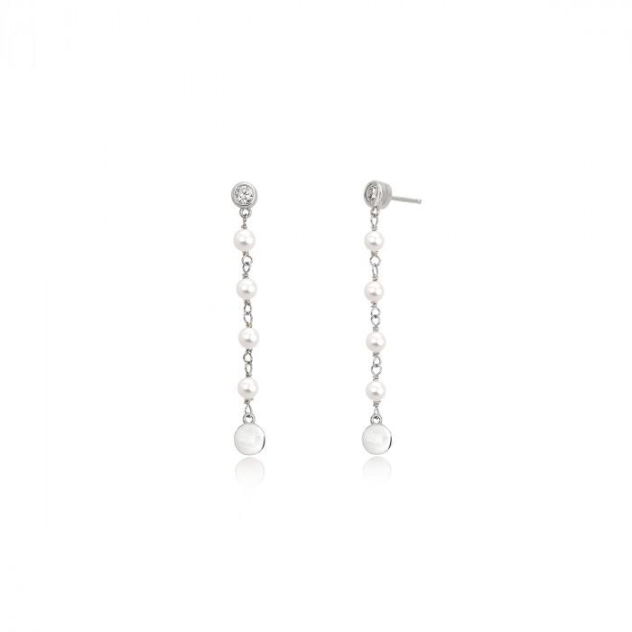 Orecchini strass pendenti perle - steampuhousenkstore.com