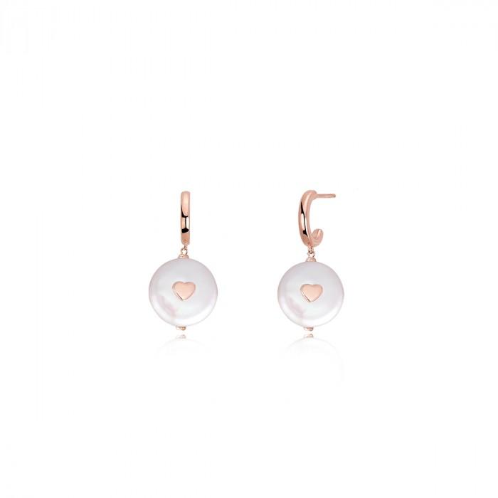 Orecchini rosè pendenti perle barocche - steampuhousenkstore.com