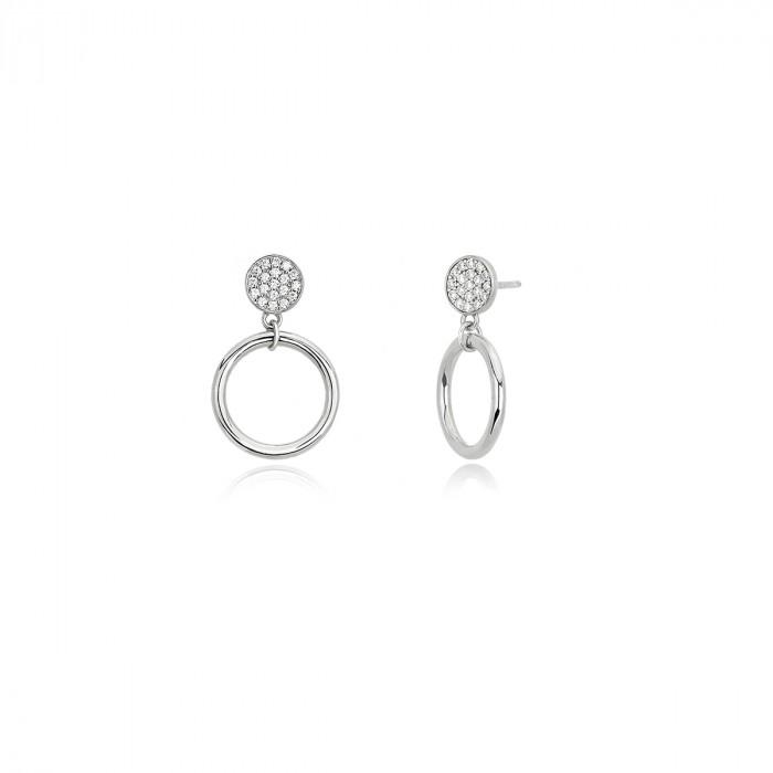 Orecchini strass pendenti cerchio - steampuhousenkstore.com