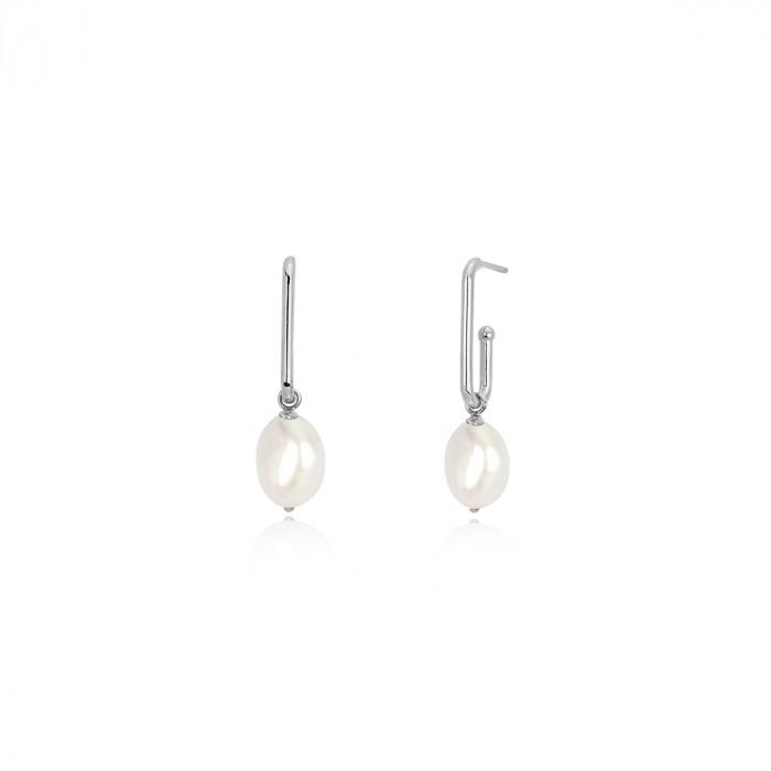 Orecchini pendenti perla ovale - steampuhousenkstore.com