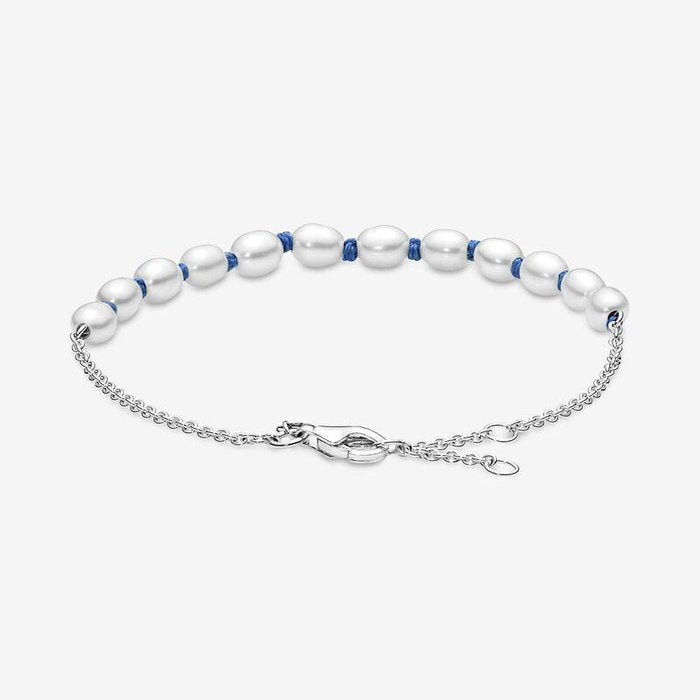 Bracelet avec perles de culture d'eau douce traitées