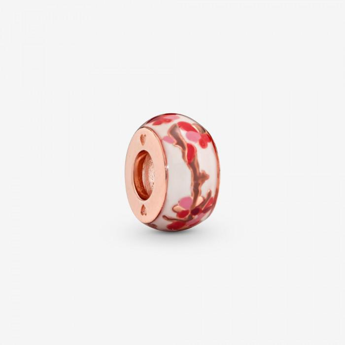 Charm distanziatore Fiore di pesco rosa - steampuhousenkstore.com