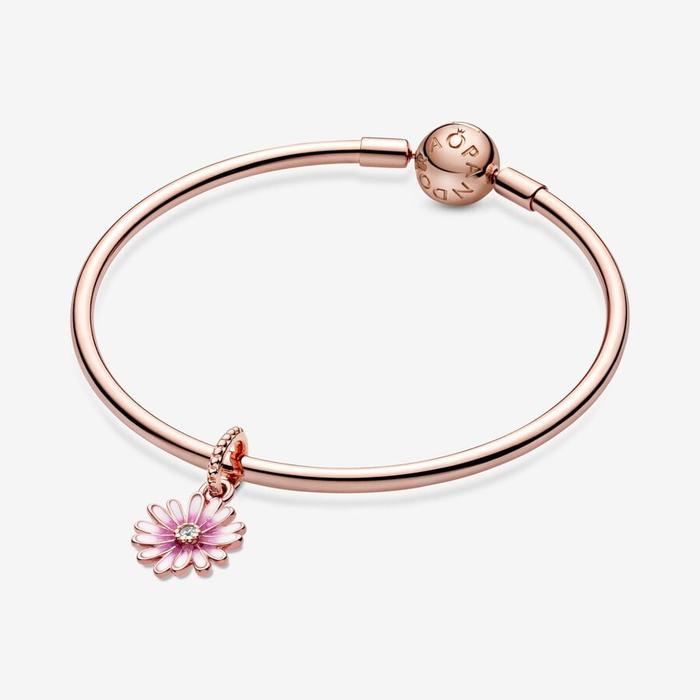 Pink Daisy Pendant Charm