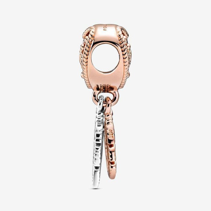 Charm Acchiappasogni con piume e cuore openwork