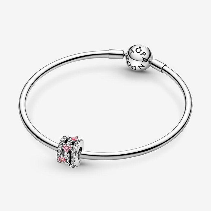 Breloque Coeurs Roses