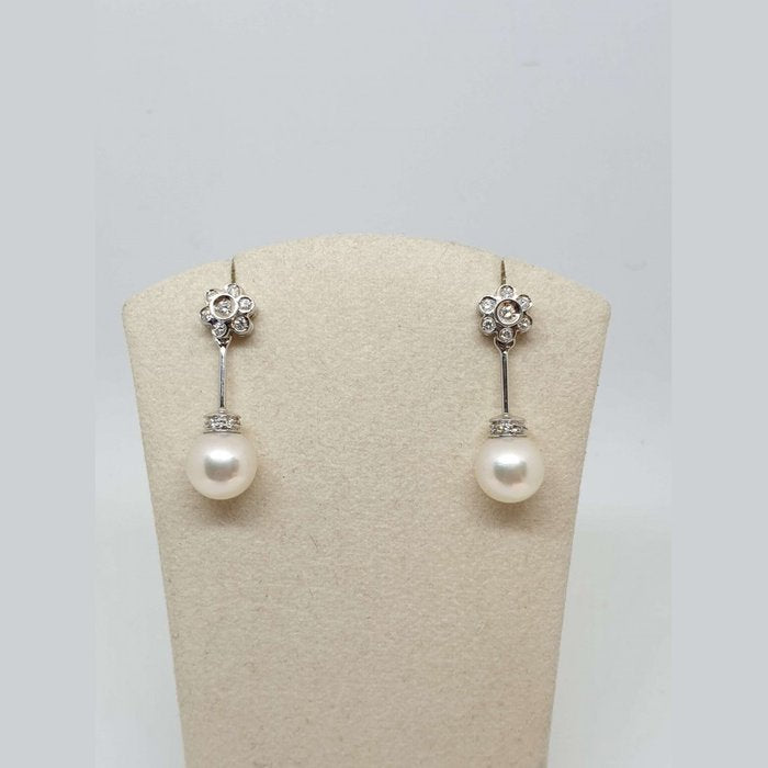 Pearl and br earrings