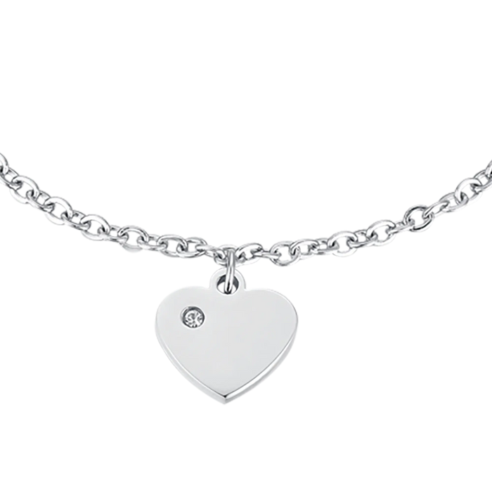 GIRL'S STEEL BRACELET WITH HEART