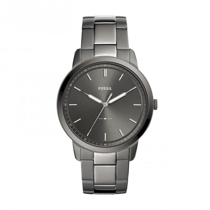 Orologio The Minimalist a tre lancette in acciaio grigio fumo - steampuhousenkstore.com