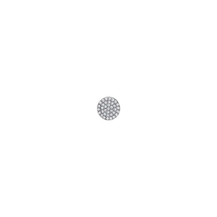 Cercle en acier avec cristaux blancs