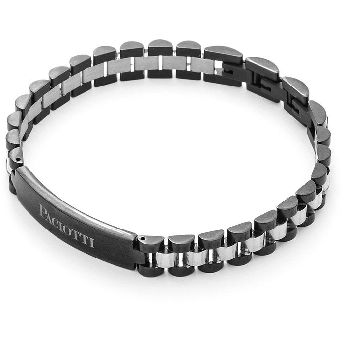 Bracelet bicolore avec plaque