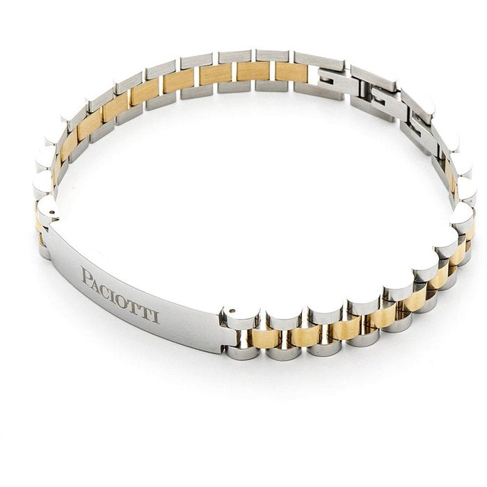 Bracelet bicolore avec plaque