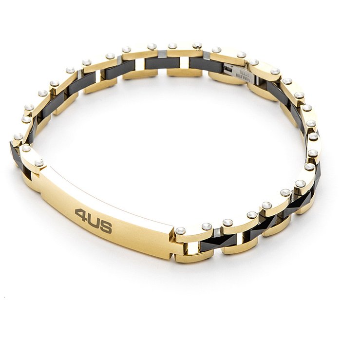 Bracelet bicolore avec plaque