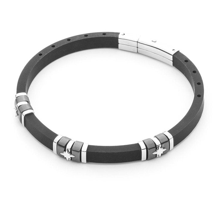 Bracelet en caoutchouc et rose des vents