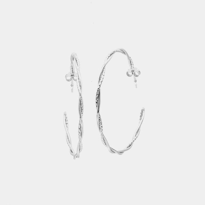 Boucles d'oreilles en argent 925 Light Weave Circle