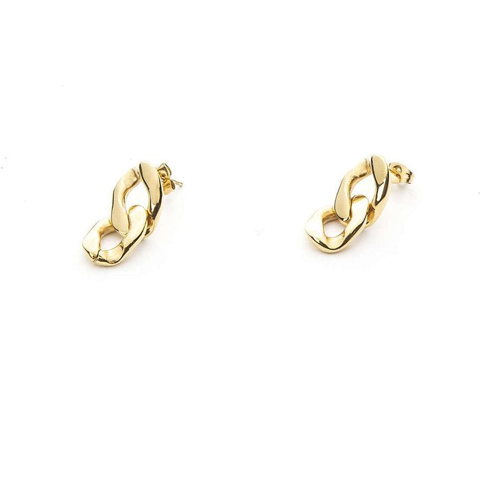 Boucles d'oreilles en maille plate laminée