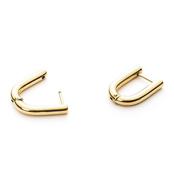 Boucles d'oreilles ovales laminées