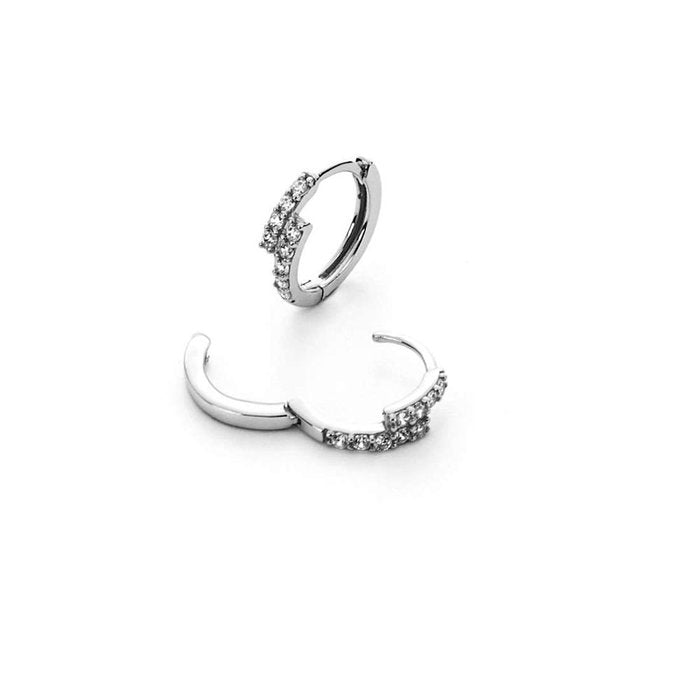 Boucles d'oreilles créoles en zircone