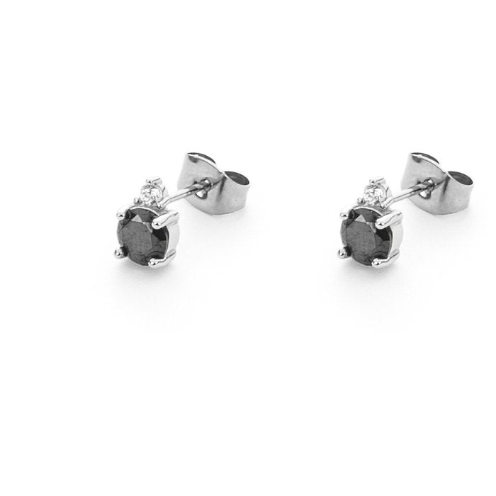Boucles d'oreilles en zircon noir