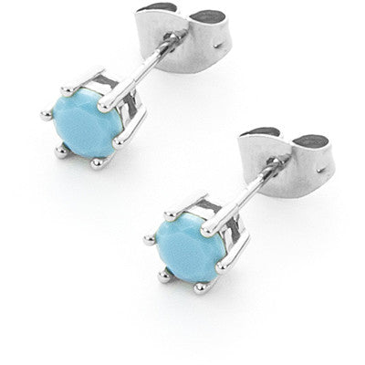 Boucles d'oreilles en zircon bleu