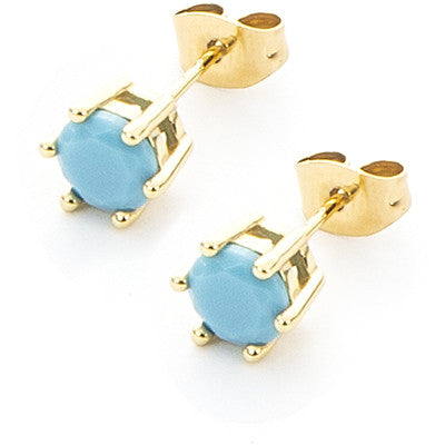 Boucles d'oreilles laminées en zircon bleu