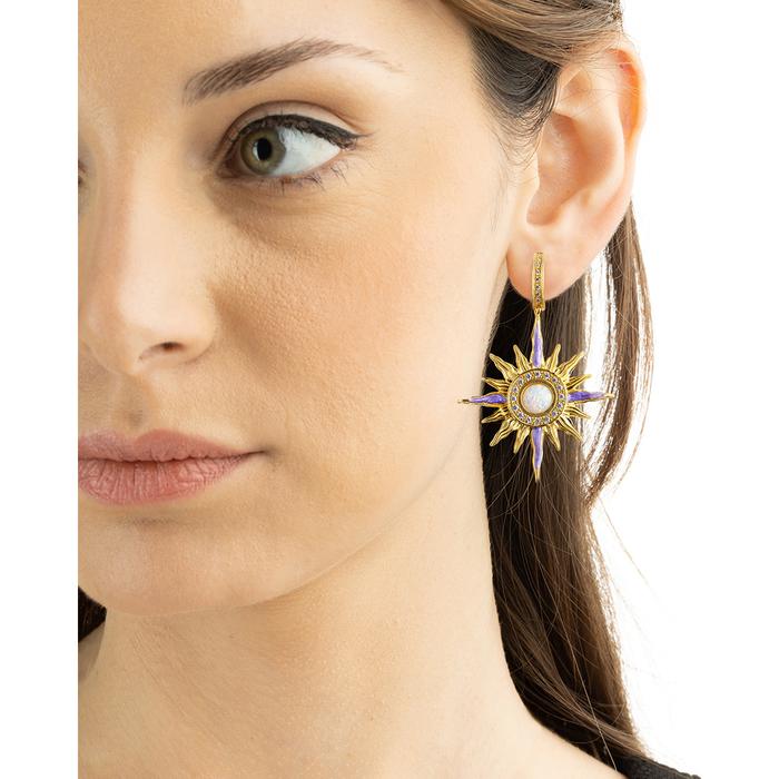 Boucles d'oreilles Astro Wisteria Opale
