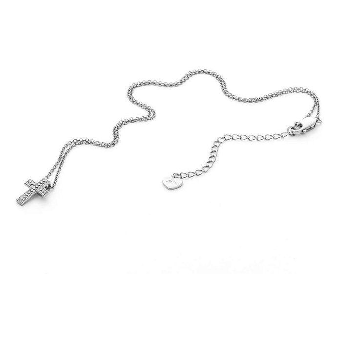 Collier croix en zircone