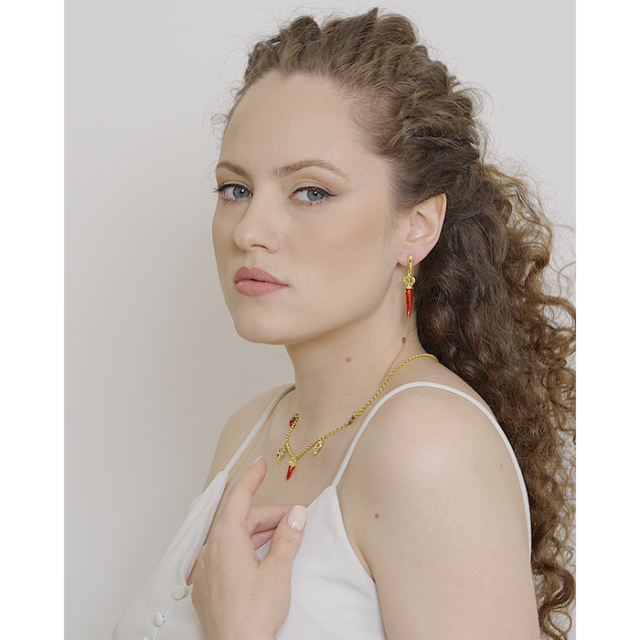 Boucles d'oreilles en corne neuves