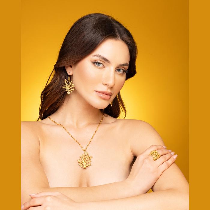 Gold Coral Necklace