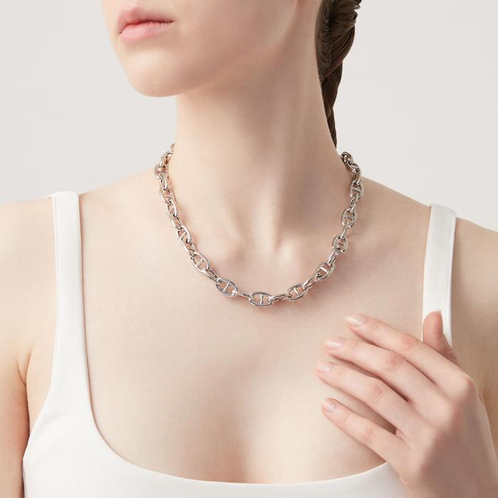 Small Navy Mesh Necklace