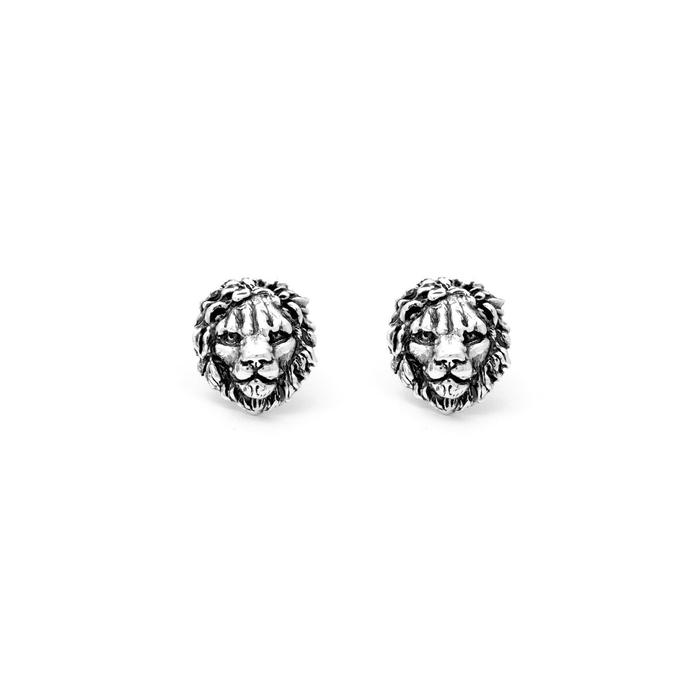Boucles d'oreilles tête de lion