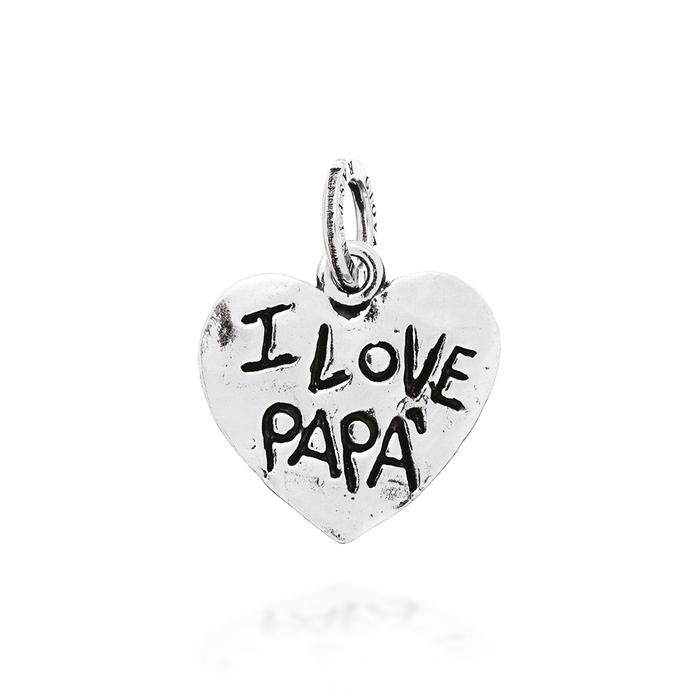 "I Love Dad" Heart Charm