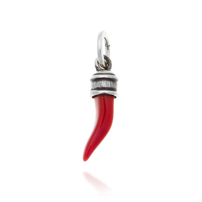 Smooth Red Horn Charm