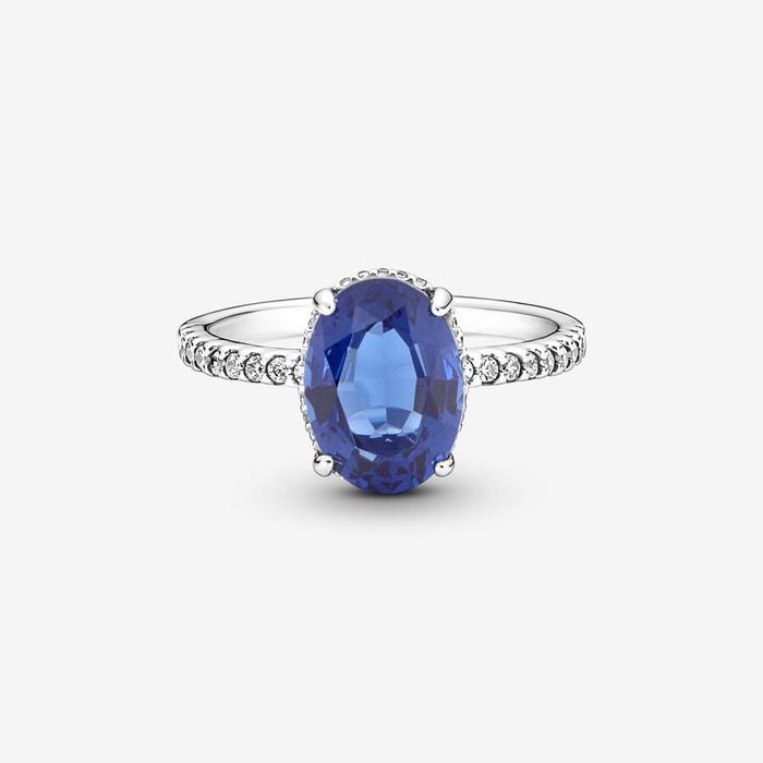 Bague en pierre bleue