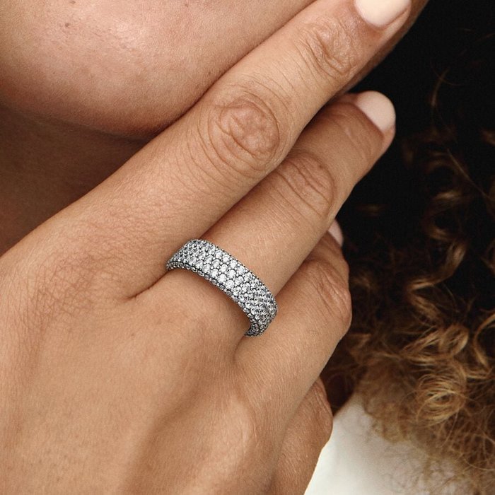 Bague Pavé Triple Bande