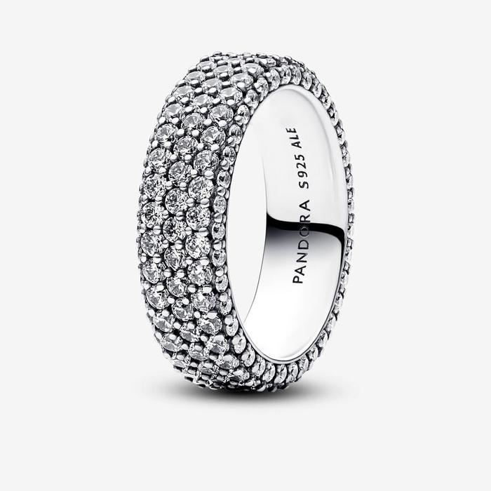 Bague Pavé Triple Bande